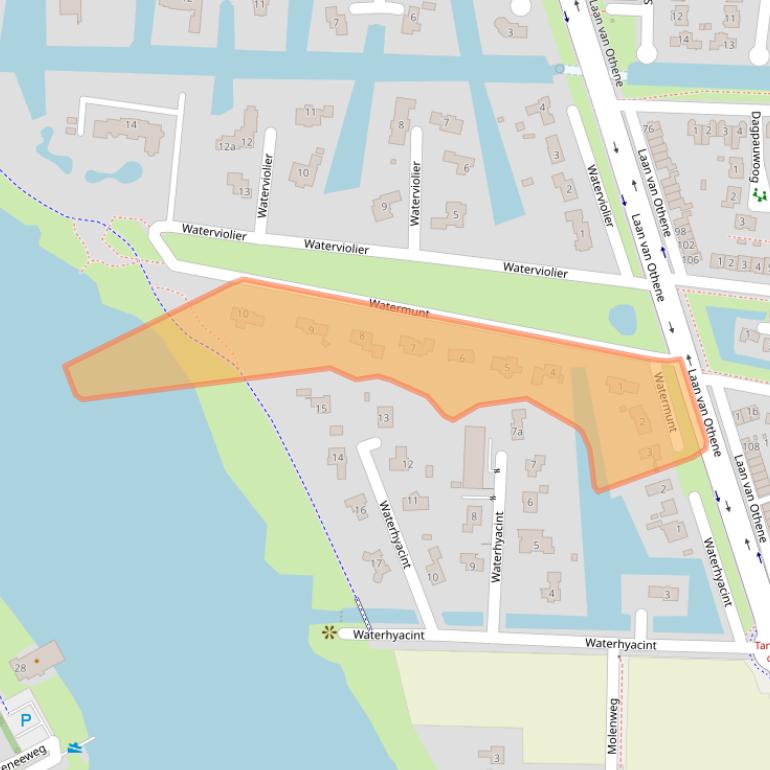 Kaart van postcodegebied 4533RC.