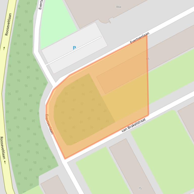 Kaart van postcodegebied 4535AB.