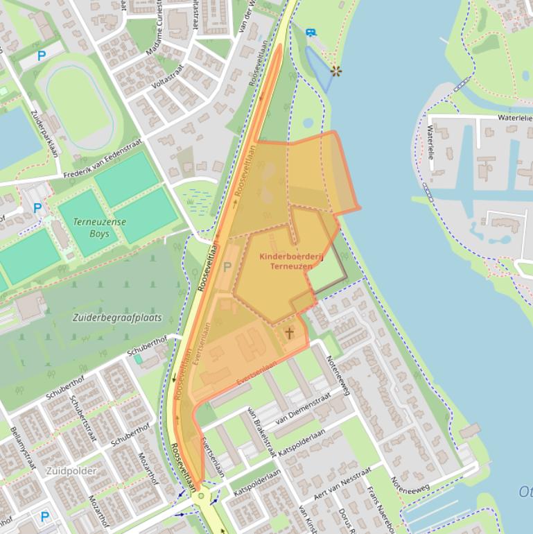 Kaart van postcodegebied 4535AD.