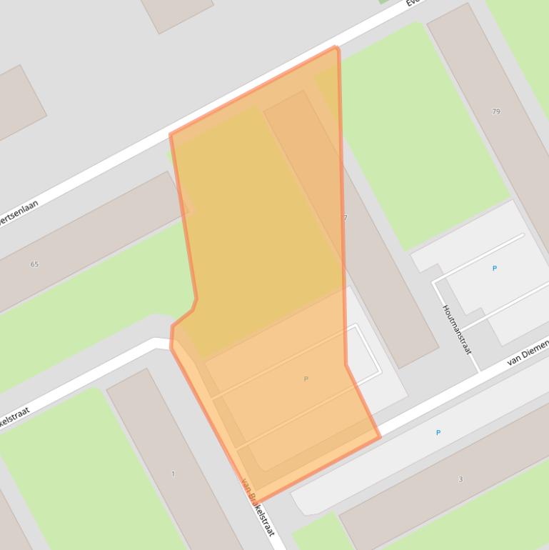 Kaart van postcodegebied 4535AL.