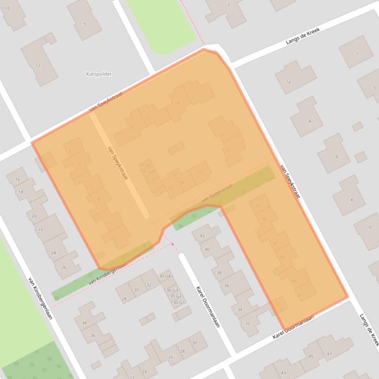 Kaart van postcodegebied 4535BN.