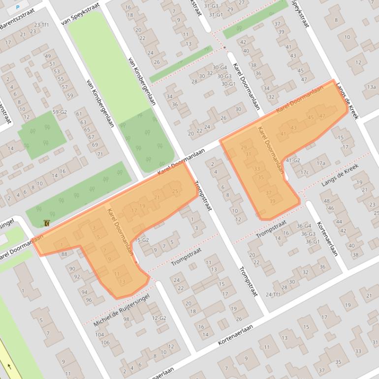 Kaart van postcodegebied 4535BP.