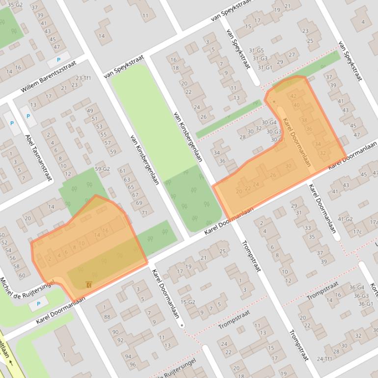 Kaart van postcodegebied 4535BR.