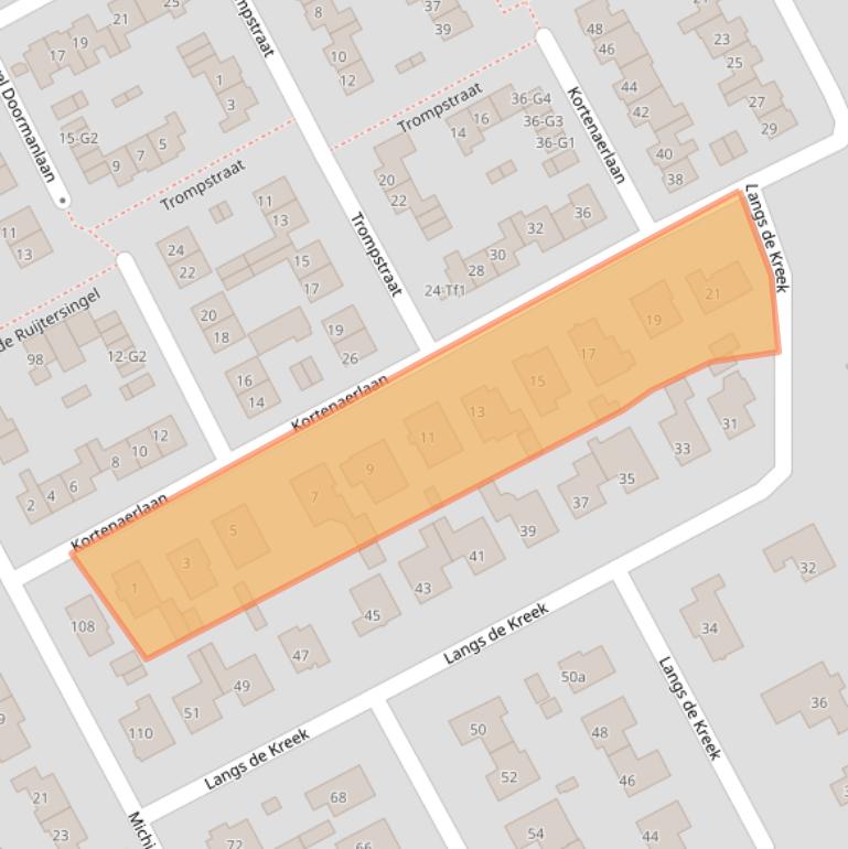 Kaart van postcodegebied 4535BV.