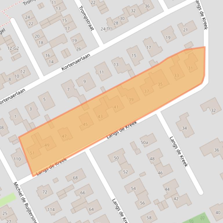 Kaart van postcodegebied 4535CB.