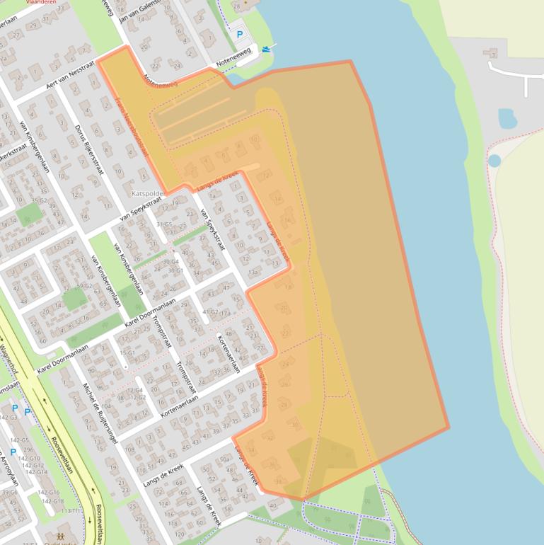 Kaart van postcodegebied 4535CC.
