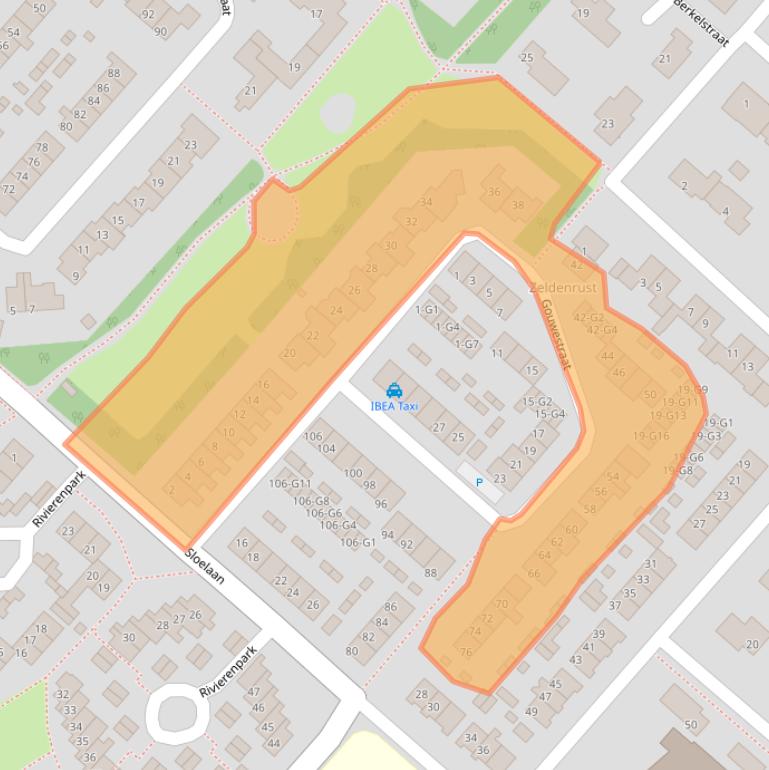 Kaart van postcodegebied 4535CS.