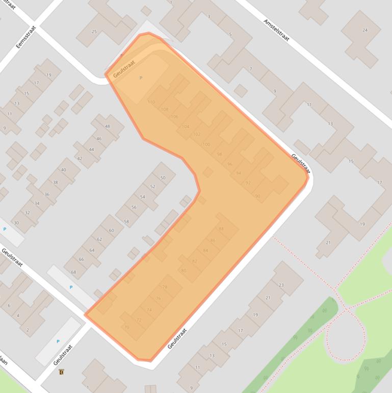 Kaart van postcodegebied 4535CZ.