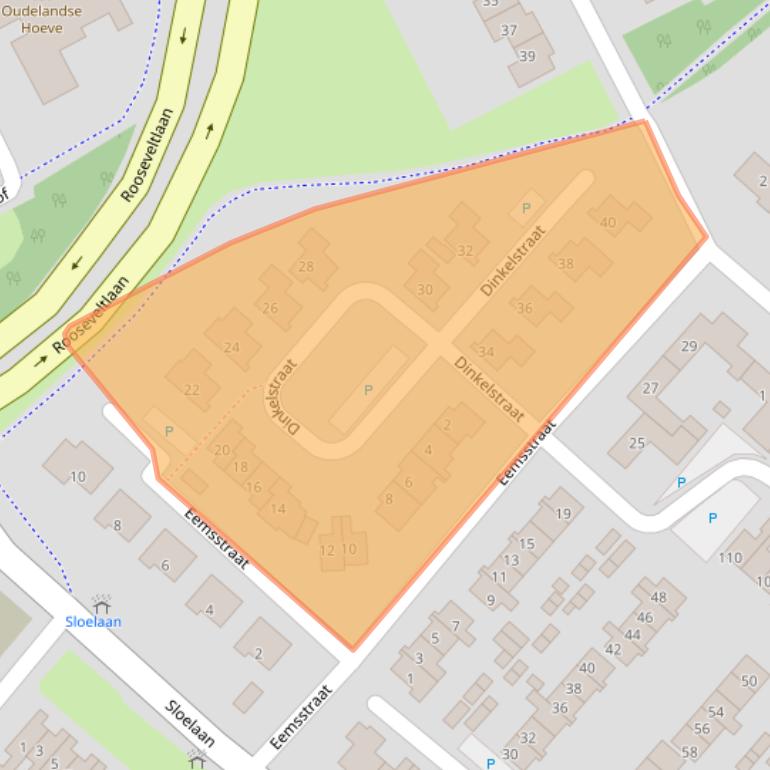 Kaart van postcodegebied 4535EC.