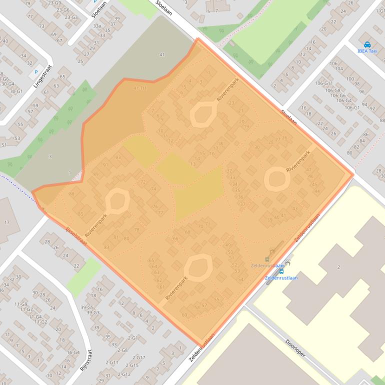 Kaart van postcodegebied 4535EJ.