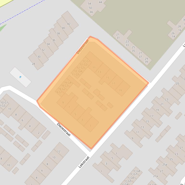 Kaart van postcodegebied 4535EK.