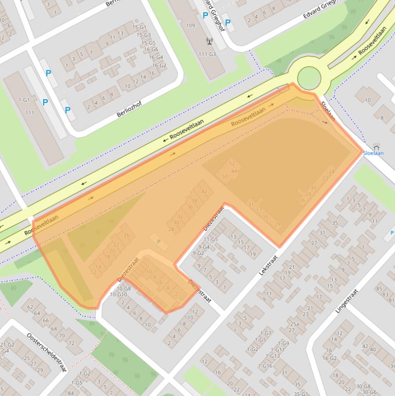 Kaart van postcodegebied 4535EL.