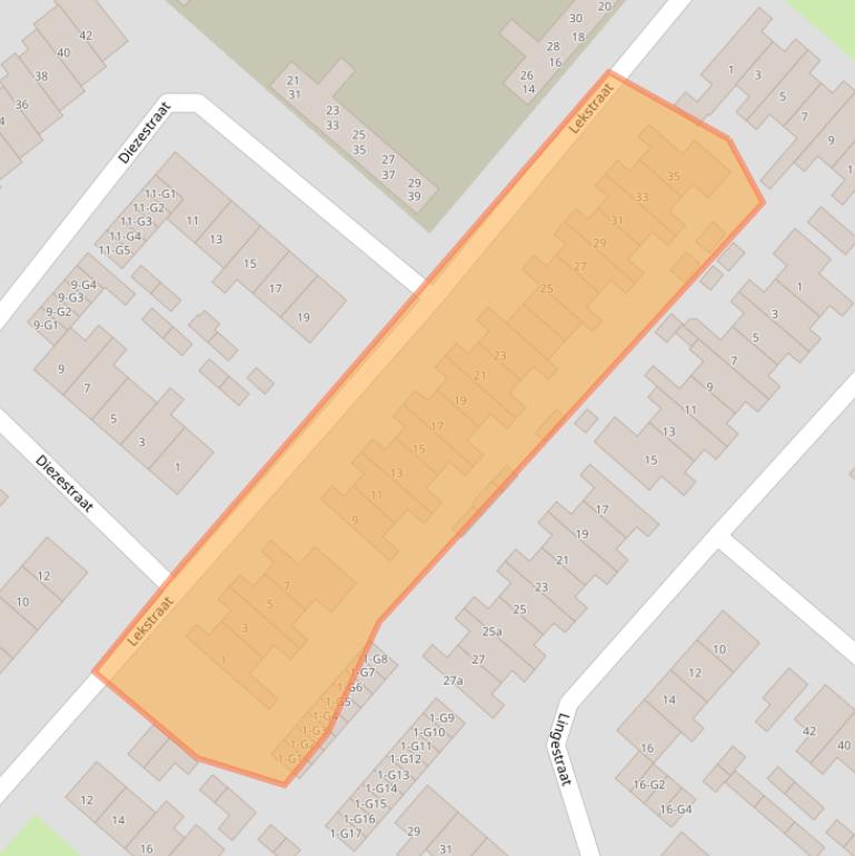 Kaart van postcodegebied 4535EM.