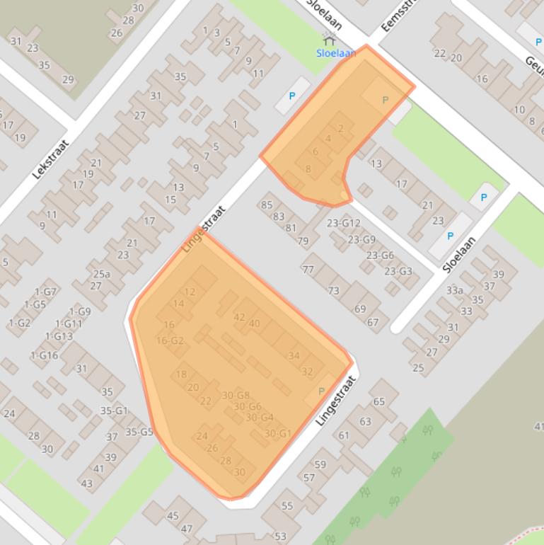 Kaart van postcodegebied 4535ES.