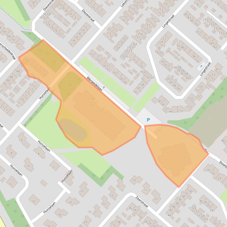 Kaart van postcodegebied 4535EV.