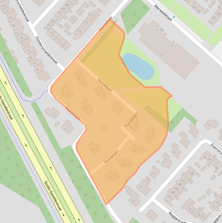 Kaart van postcodegebied 4535GG.