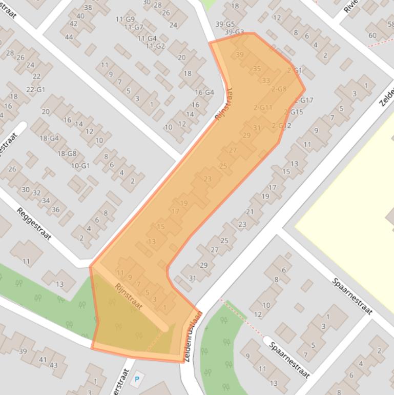 Kaart van postcodegebied 4535GV.