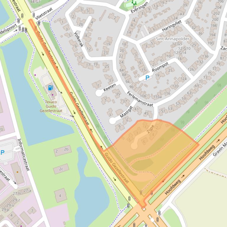 Kaart van postcodegebied 4535JL.