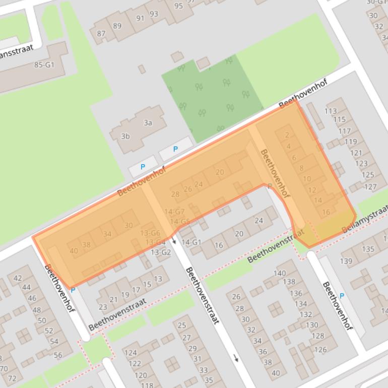 Kaart van postcodegebied 4536AA.