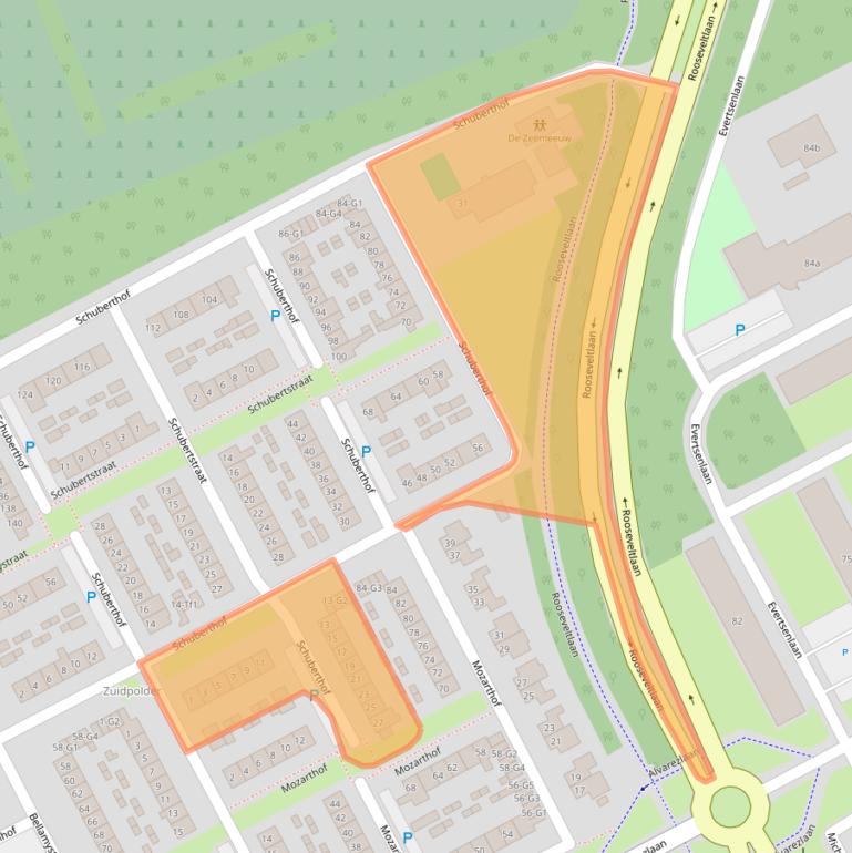 Kaart van postcodegebied 4536AL.