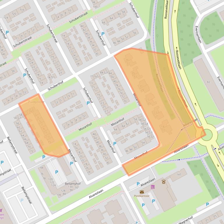 Kaart van postcodegebied 4536AT.