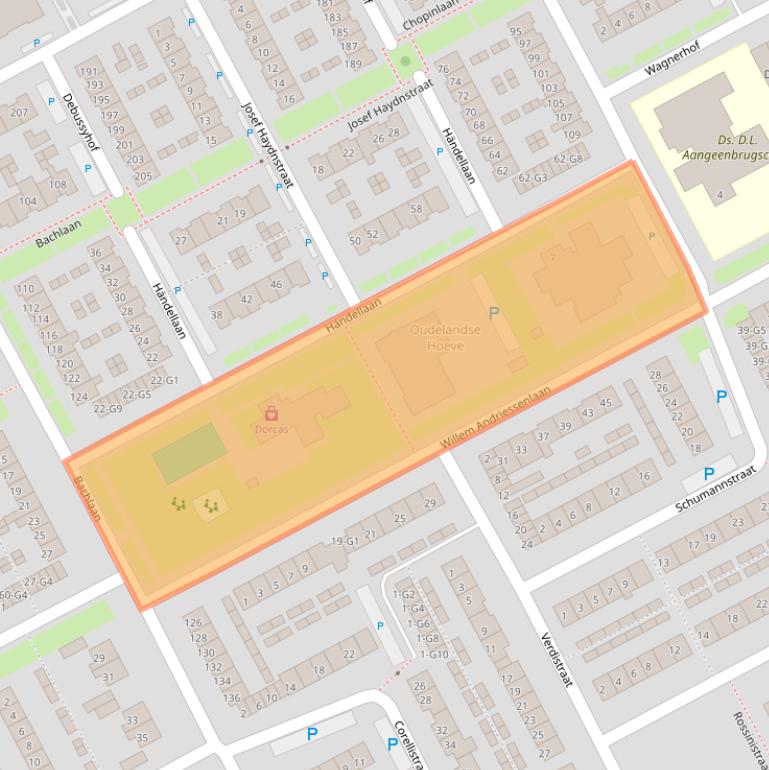 Kaart van postcodegebied 4536BW.