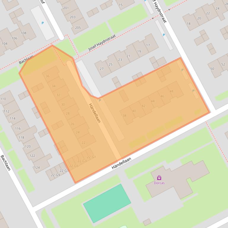 Kaart van postcodegebied 4536BX.