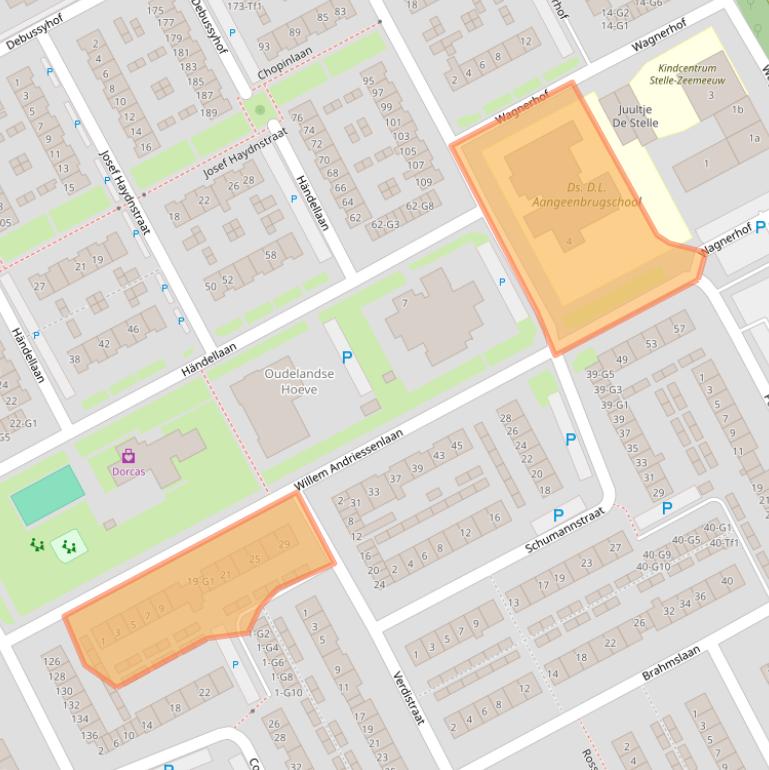 Kaart van postcodegebied 4536CA.