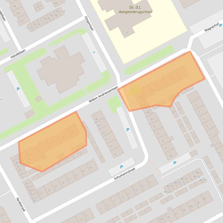 Kaart van postcodegebied 4536CB.