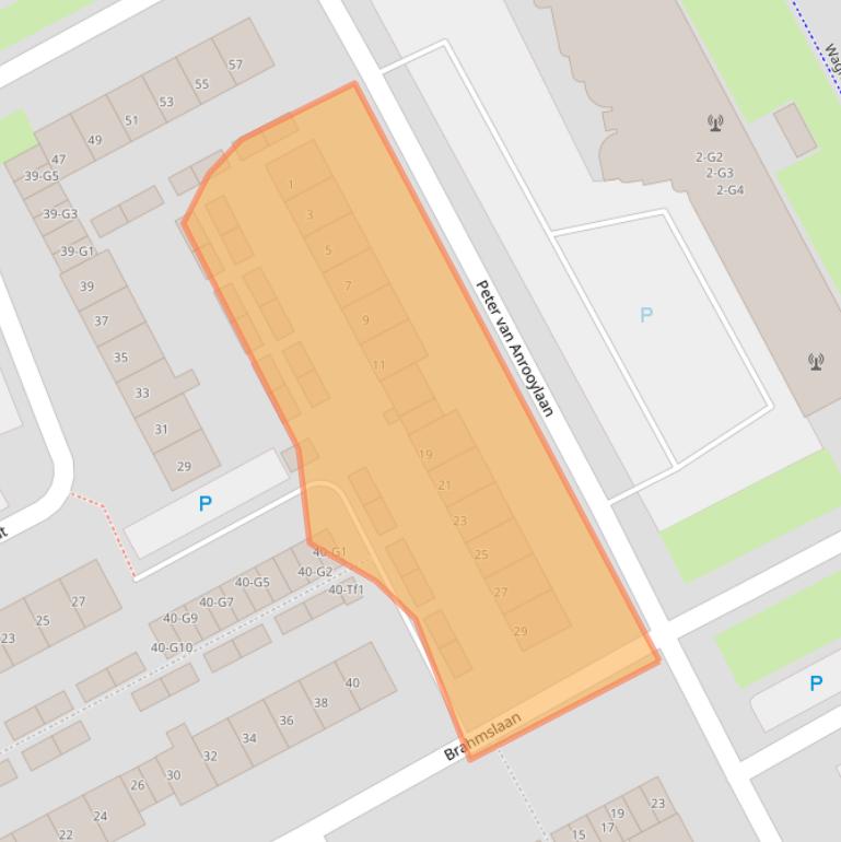 Kaart van postcodegebied 4536CC.