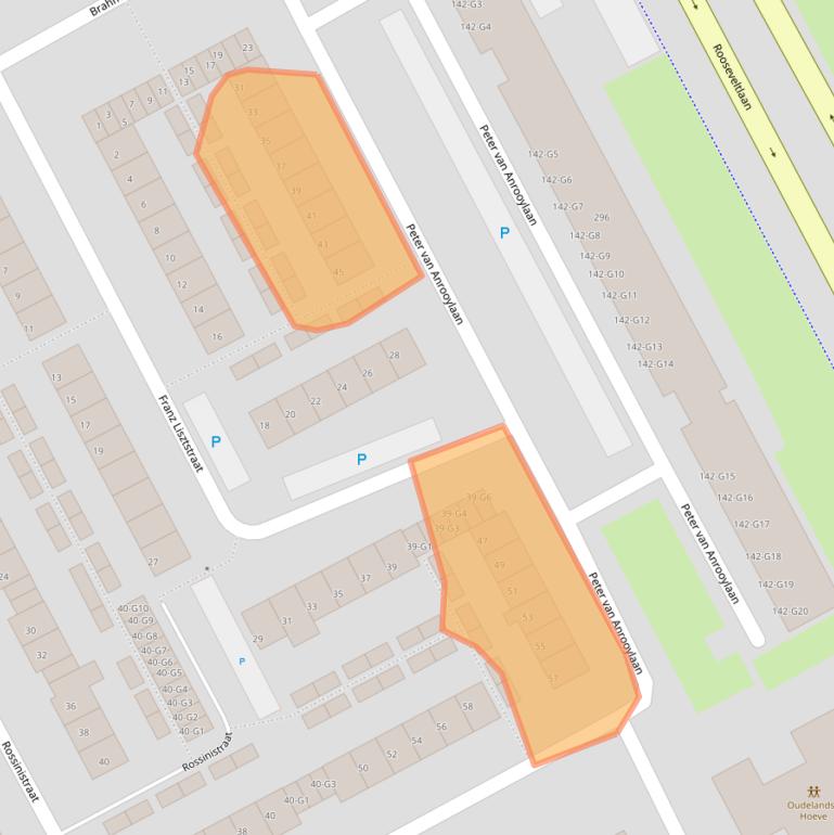 Kaart van postcodegebied 4536CD.