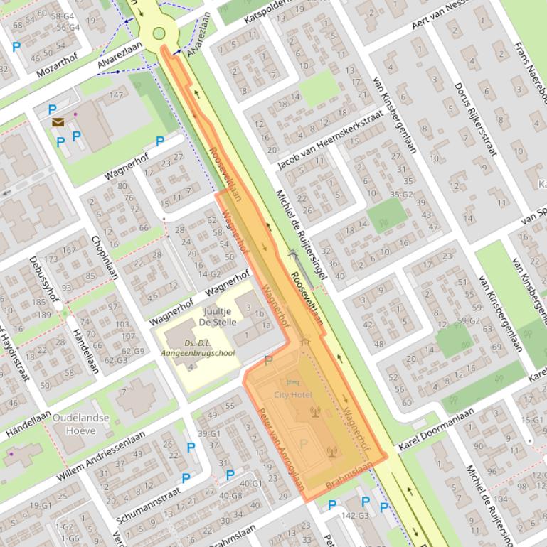 Kaart van postcodegebied 4536CE.