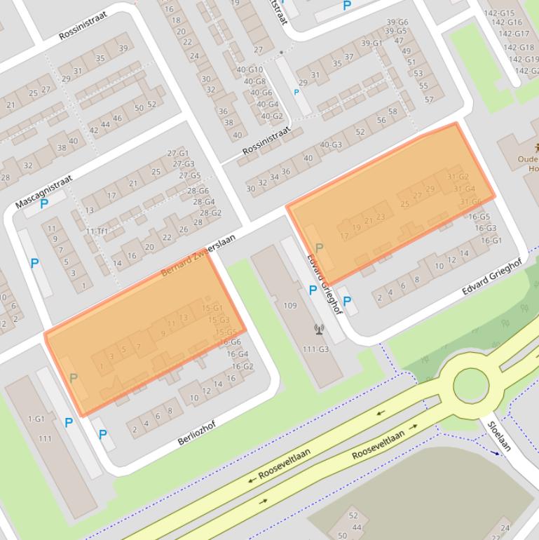 Kaart van postcodegebied 4536EK.