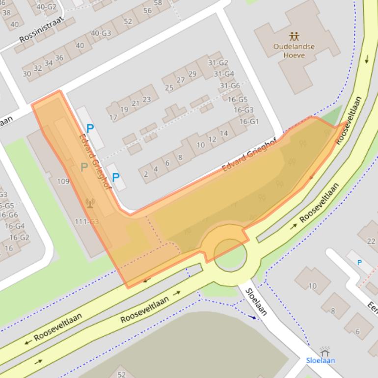 Kaart van postcodegebied 4536EN.