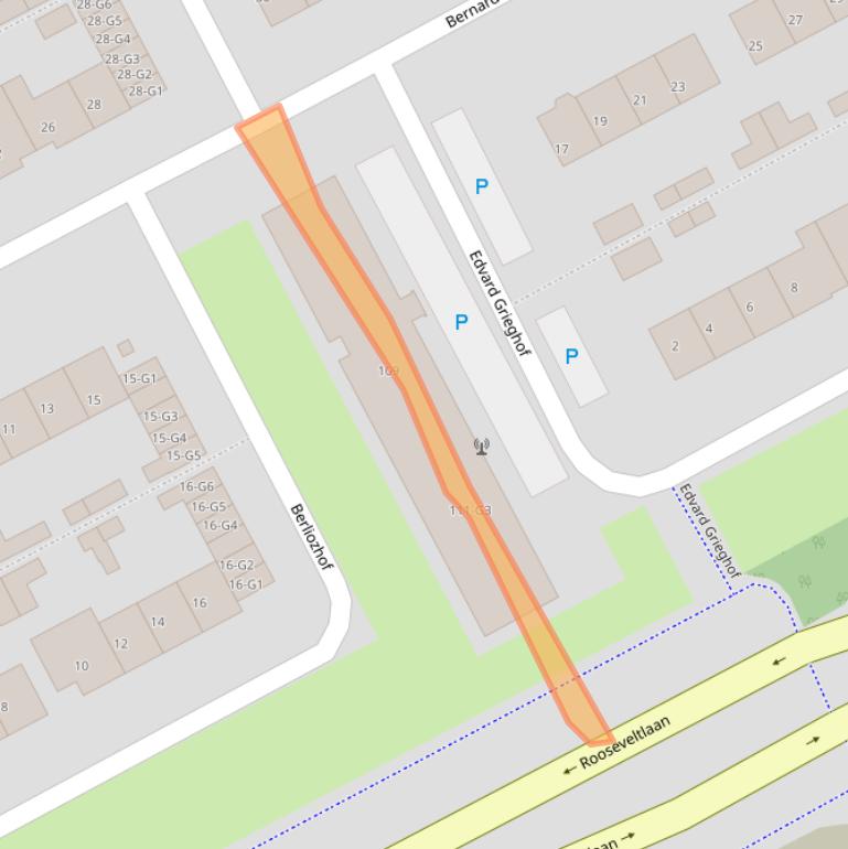 Kaart van postcodegebied 4536EP.