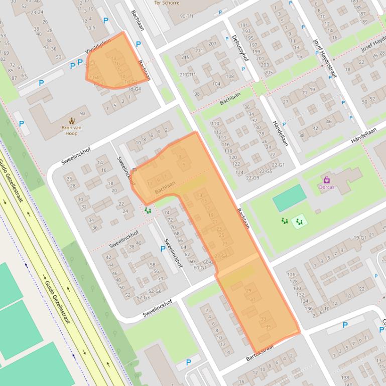 Kaart van postcodegebied 4536GA.