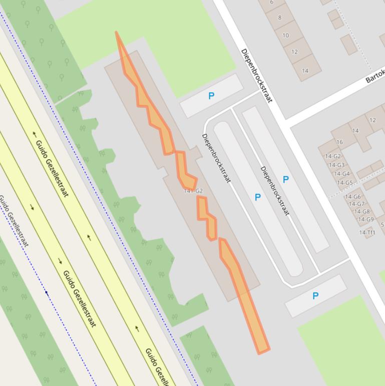 Kaart van postcodegebied 4536GJ.