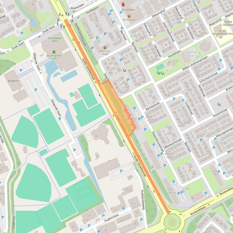 Kaart van postcodegebied 4536GL.