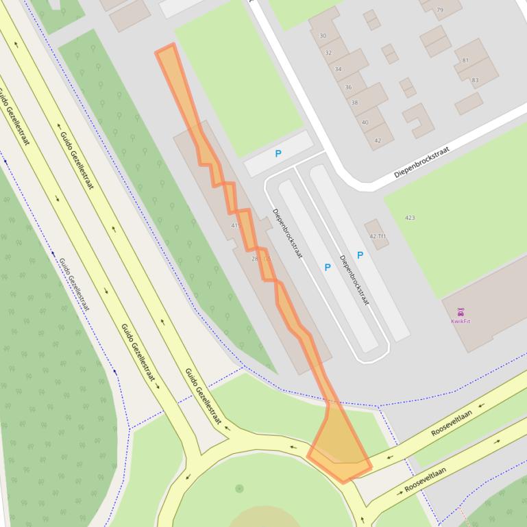 Kaart van postcodegebied 4536GT.