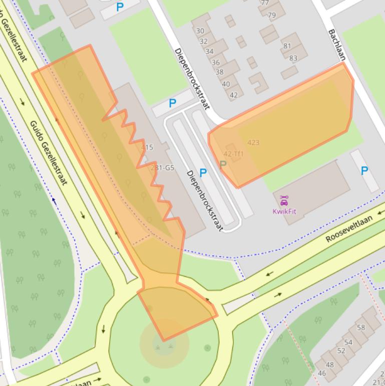 Kaart van postcodegebied 4536GW.