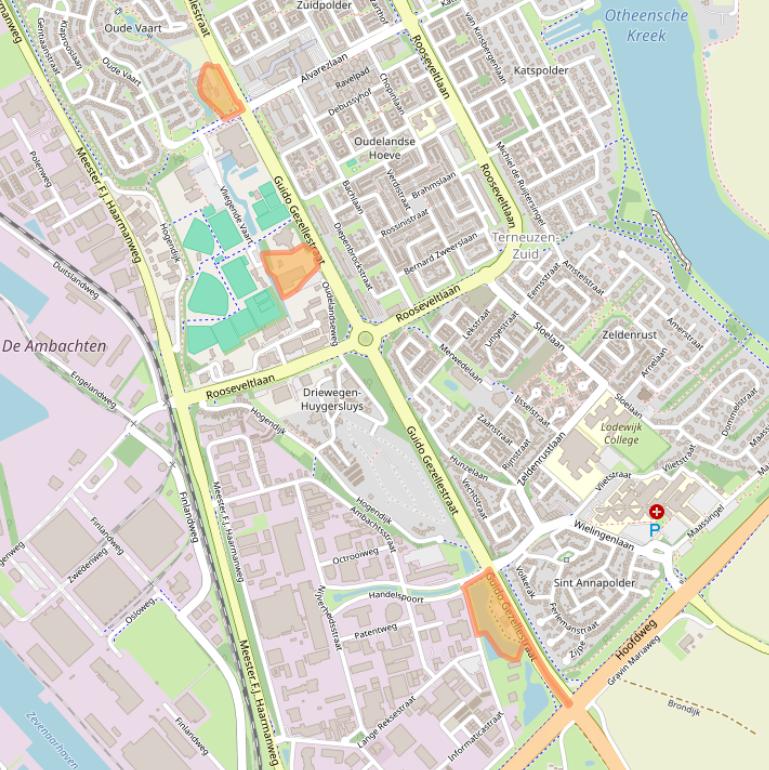 Kaart van postcodegebied 4536HG.