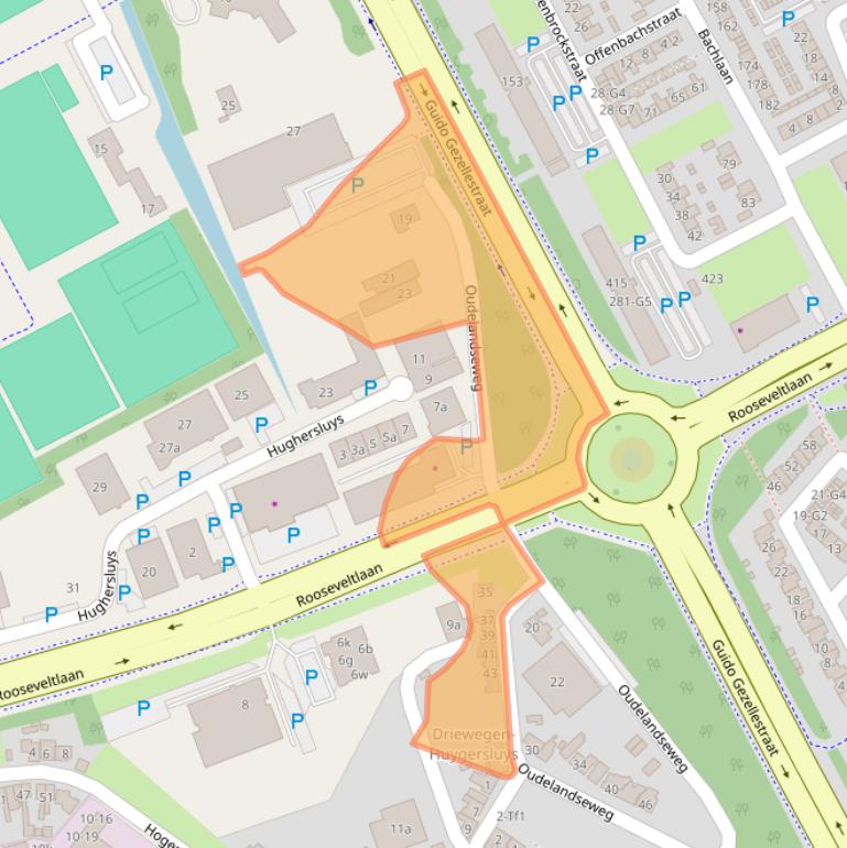 Kaart van postcodegebied 4536HK.