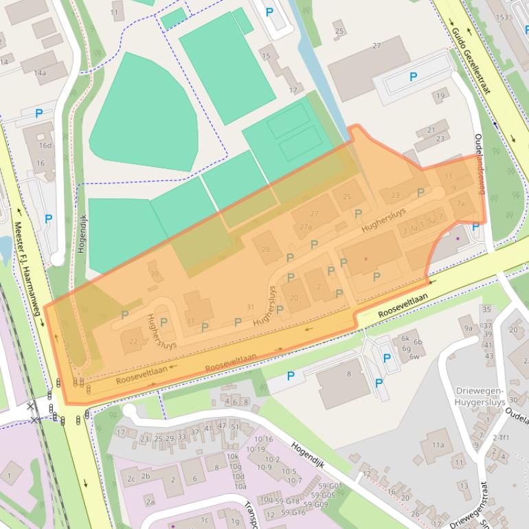 Kaart van postcodegebied 4536HM.