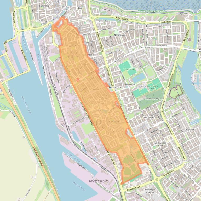 Kaart van postcodegebied 4537.