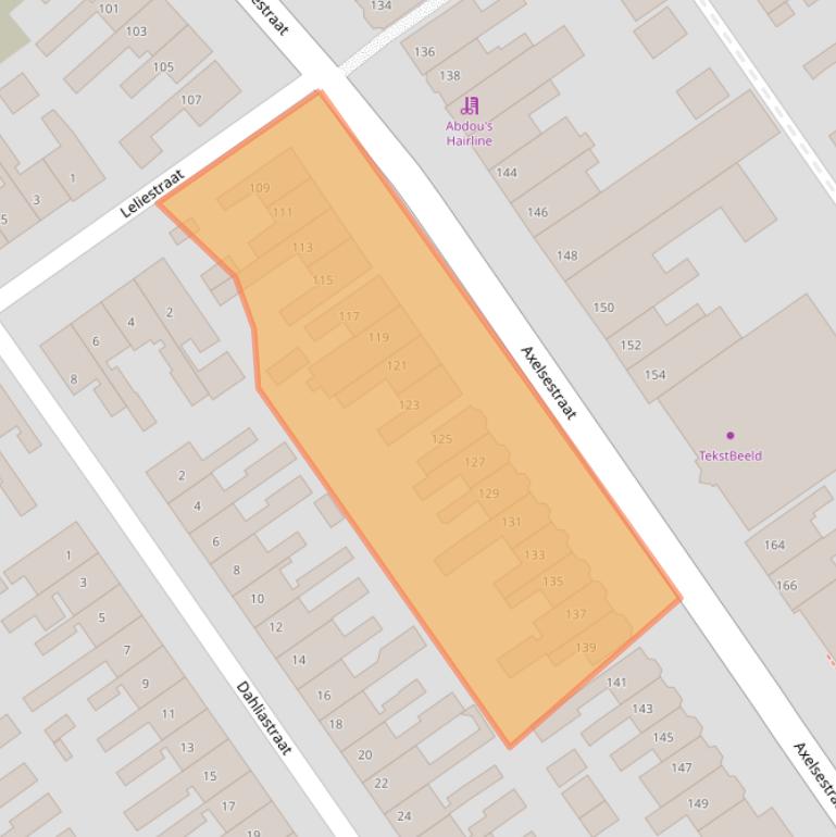 Kaart van postcodegebied 4537AG.