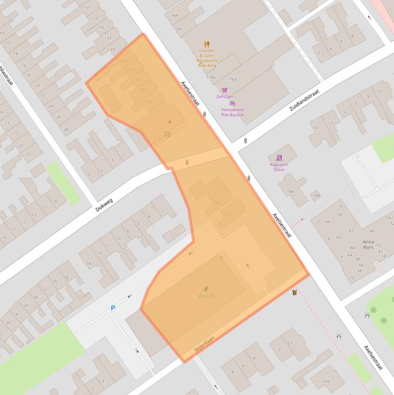 Kaart van postcodegebied 4537AH.