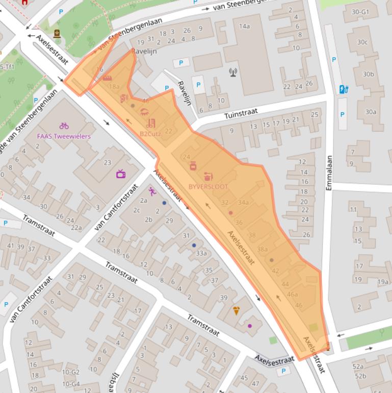 Kaart van postcodegebied 4537AK.