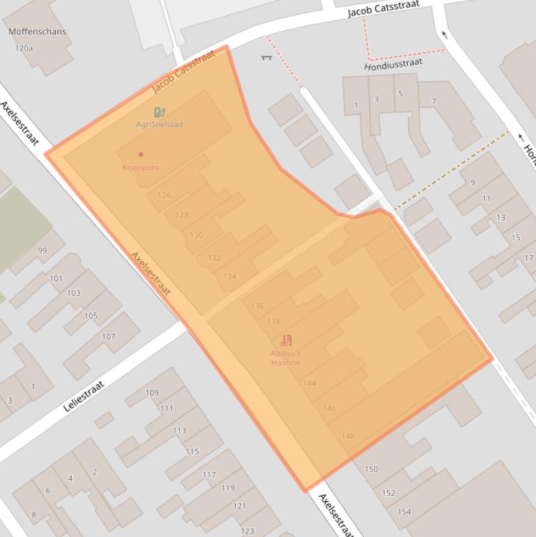 Kaart van postcodegebied 4537AP.