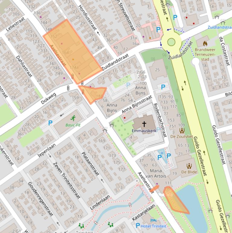 Kaart van postcodegebied 4537AS.