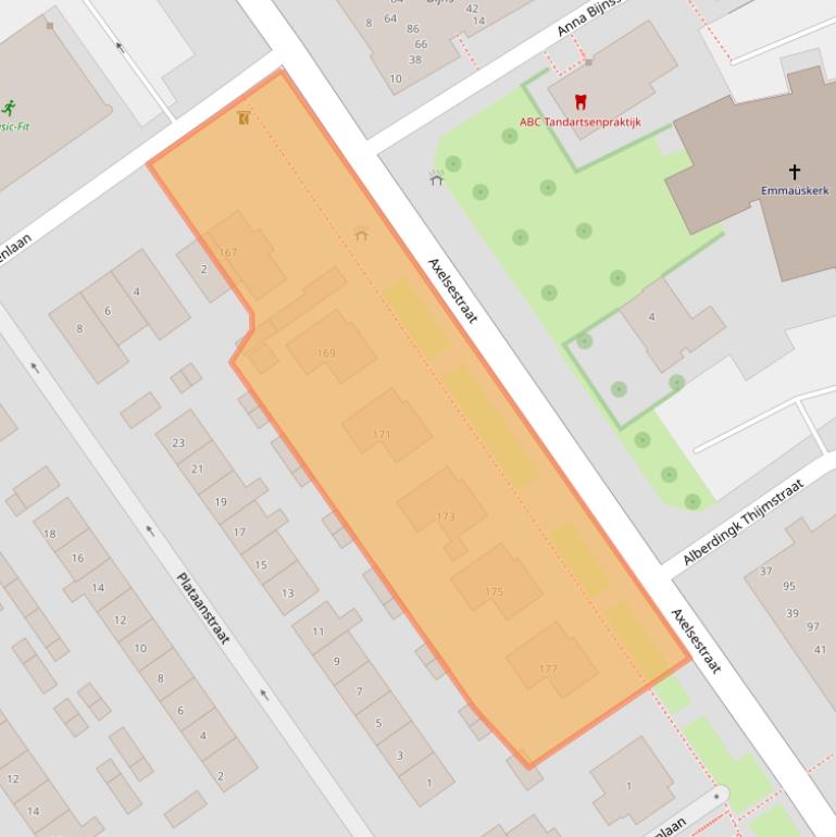 Kaart van postcodegebied 4537AT.